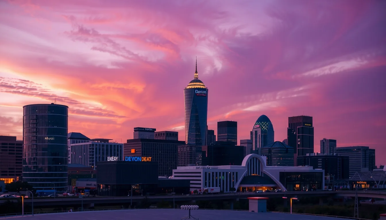 OKC skyline twilight