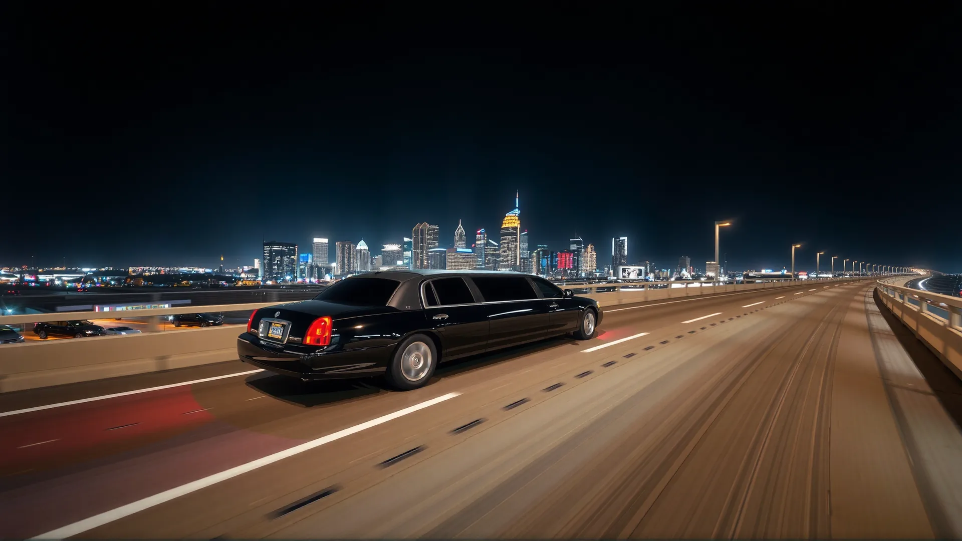 Limo in night city