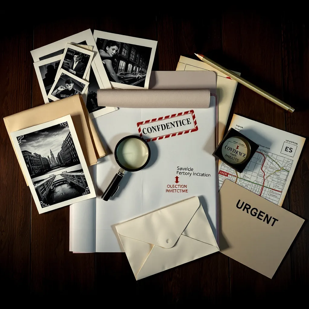 Dossier flat lay