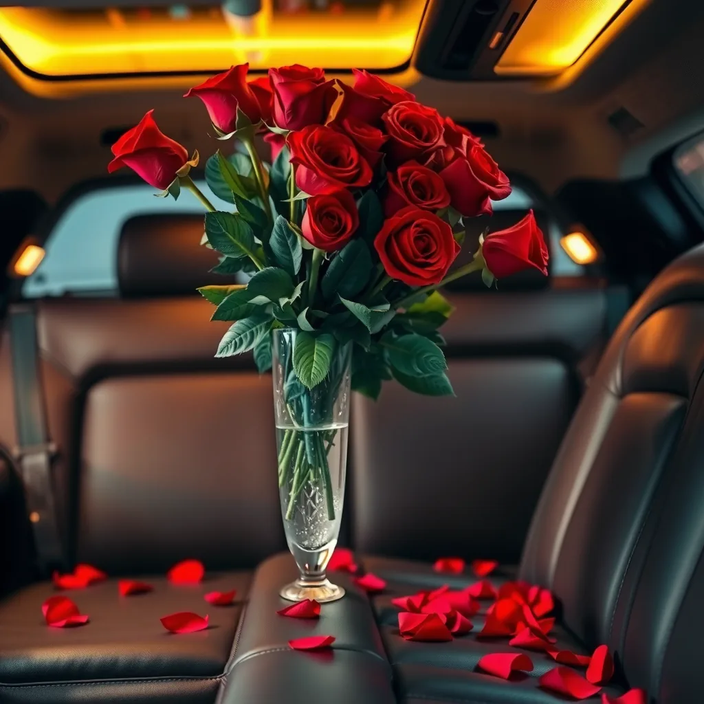 Roses in limo